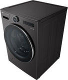 LG - 5.0 cu. ft. Ultra Large Capacity Front Load Washer with TurboWash360, ezDispense and Wi-Fi Connectivity, Black Steel - WM6700HBA