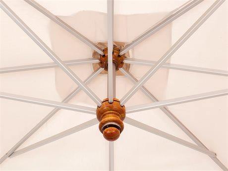 Woodline Cantilever Umbrellas Woodline Shade Solutions Pendulum Aluminum Cantilever 11.5' Square Crank Lift Umbrella