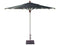 Woodline Table Umbrellas Black Woodline Shade Solutions Bravura Aluminum 13.1' Octagon Pulley Lift Umbrella