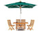 Woodline Table Umbrellas Forest Green Woodline Shade Solutions Bravura Aluminum 11.5' Square Pulley Lift Umbrella