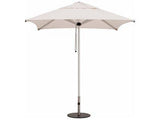 Woodline Table Umbrellas Natural Woodline Shade Solutions Mistral Aluminum 6.6' Square Pulley Lift Umbrella
