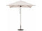 Woodline Table Umbrellas Natural Woodline Shade Solutions Mistral Aluminum 8.2' Square Pulley Lift Umbrella