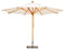 Woodline Table Umbrellas Natural Woodline Shade Solutions Safari Eucalyptus 11.5' Square Pulley Lift Umbrella