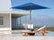 Woodline Table Umbrellas True Blue Woodline Shade Solutions Safari Eucalyptus Pully Lift 9.8' Square Umbrella (1.9'' Center Pole)
