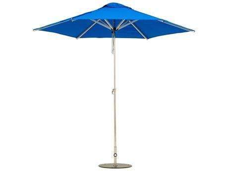 Woodline Table Umbrellas True Blue Woodline Shade Solutions Swift Stainless Steel NonTelescopic 8.2' Hexagon Pulley Lift Umbrella