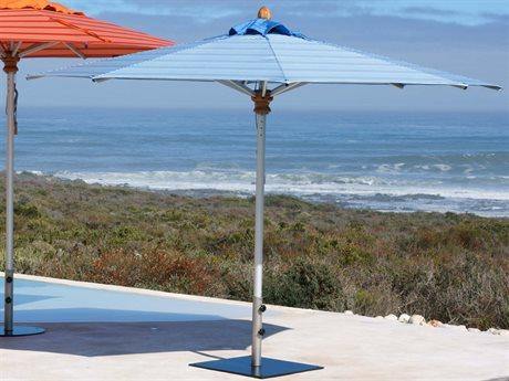 Woodline Table Umbrellas Woodline Shade Solutions Bravura Aluminum 13.1' Octagon Pulley Lift Umbrella