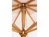 Woodline Table Umbrellas Woodline Shade Solutions Safari Eucalyptus 8.9' Octagon Pulley Lift Umbrella