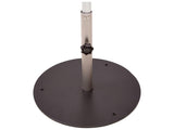 Woodline Umbrella Base Woodline Shade Solutions 20'' Wide Round Metal Plate Base with 1.5'' Tube