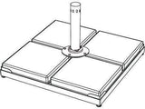 Woodline Umbrella Base Woodline Shade Solutions Paver Frame Base with Stainless Steel Pendulum Spigot