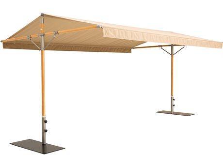 Woodline Umbrellas Woodline Shade Solutions Papillon 15.1' x 9.8' Rectangular Pavilion (Stainless Steel Marine Polish Poles)