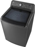 LG - 5.0 cu. ft. Ultra Large Capacity Top Load Washer in Middle Black - WT7150CM