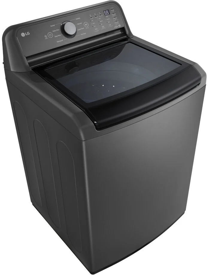 LG - 5.0 cu. ft. Ultra Large Capacity Top Load Washer in Middle Black - WT7150CM