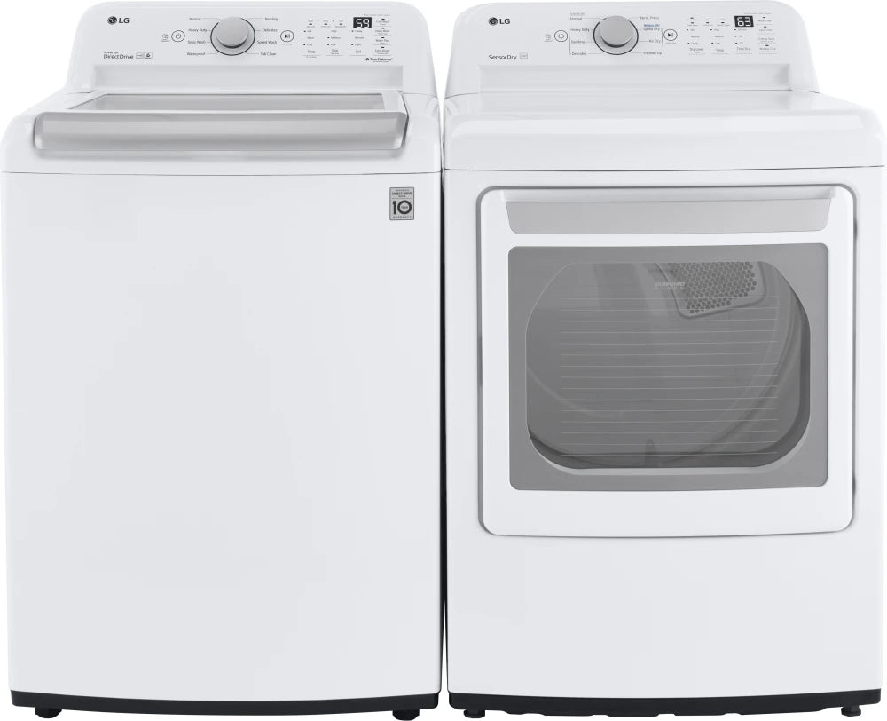 LG - 5 cu. ft. Large Capacity Top Load Washer with Impeller, NeveRust Drum, TurboDrum Technology in White - WT7150CW