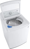LG - 5 cu. ft. Large Capacity Top Load Washer with Impeller, NeveRust Drum, TurboDrum Technology in White - WT7150CW