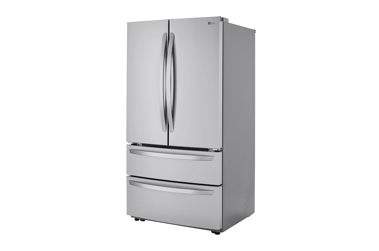 LG - 23 cu. ft. 4-Door French Door Refrigerator with Internal Water Dispenser in PrintProof Stainless Steel, Counter Depth - LMWC23626S