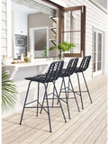ZOU Outdoor Bar Seating ZOU - Malaga Bar Chair (Set of 2) Black | 703982