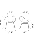 ZOU Outdoor Dining Seating ZOU - Cohen Dining Chair (Set of 2) Black | 703940
