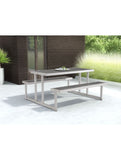 ZOU Outdoor Dining Tables ZOU - Cuomo Picnic Table Gray & Silver | 703784
