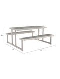 ZOU Outdoor Dining Tables ZOU - Cuomo Picnic Table Gray & Silver | 703784