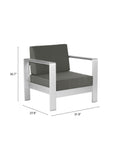 ZOU Outdoor Living Seating ZOU - Cosmopolitan Arm Chair Gray | 703985