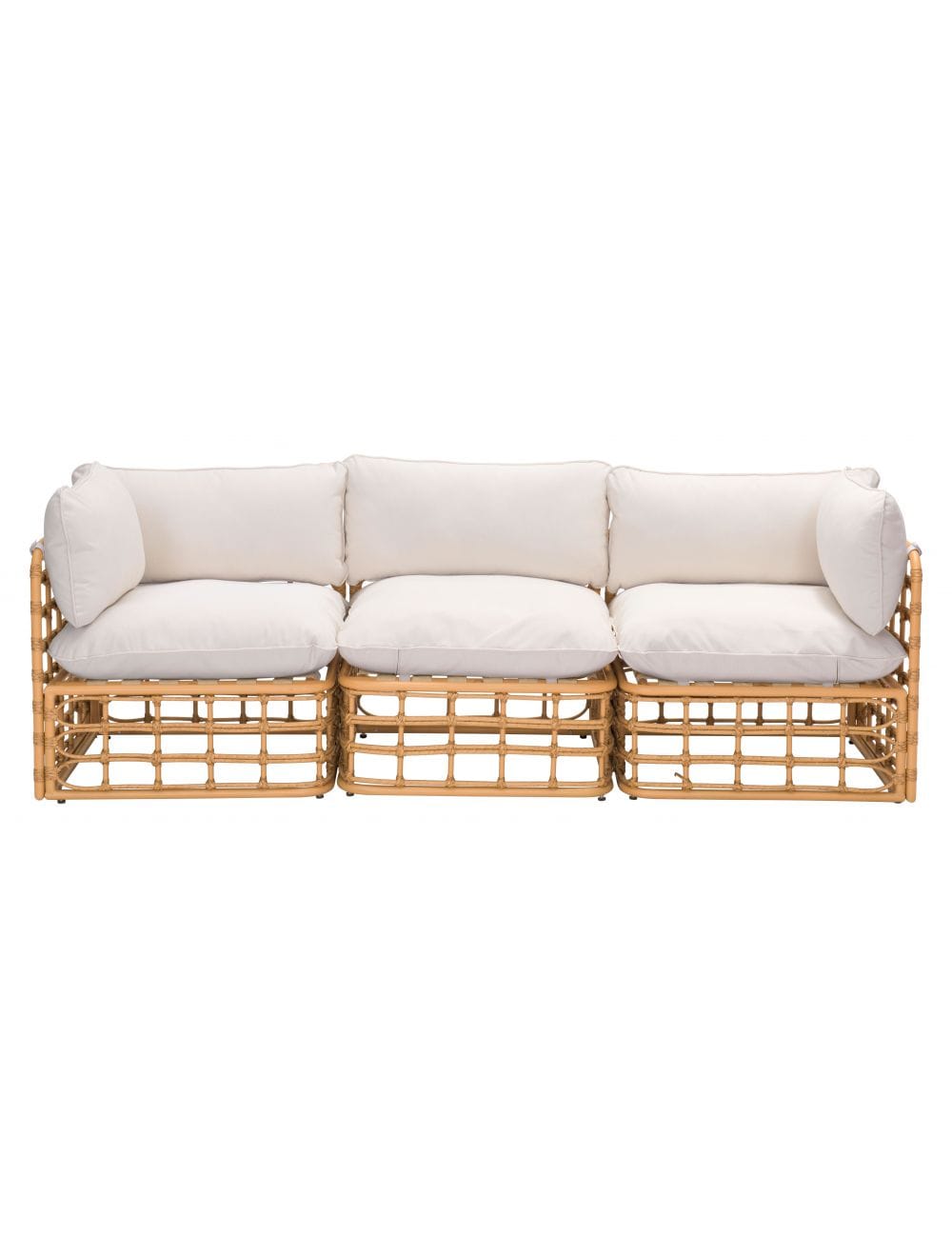 ZOU Outdoor Living Seating ZOU - Kapalua Middle Chair Beige & Natural | 703958