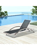 ZOU Outdoor Living Seating ZOU - Metropolitan Chaise Lounge Gray & Silver | 703187